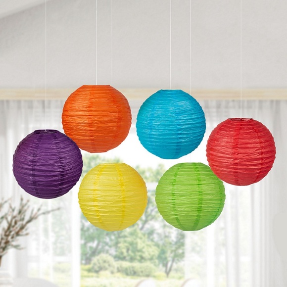 6 Pcs Paper Lantern Lamp Shade Decoration Wedding Birthday Party Festival 10"Set - Picture 1 of 8